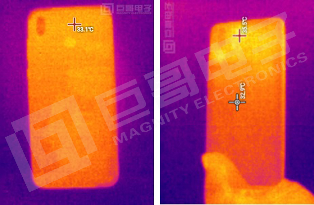 巨哥电子-手机热像仪测试发热情况对比